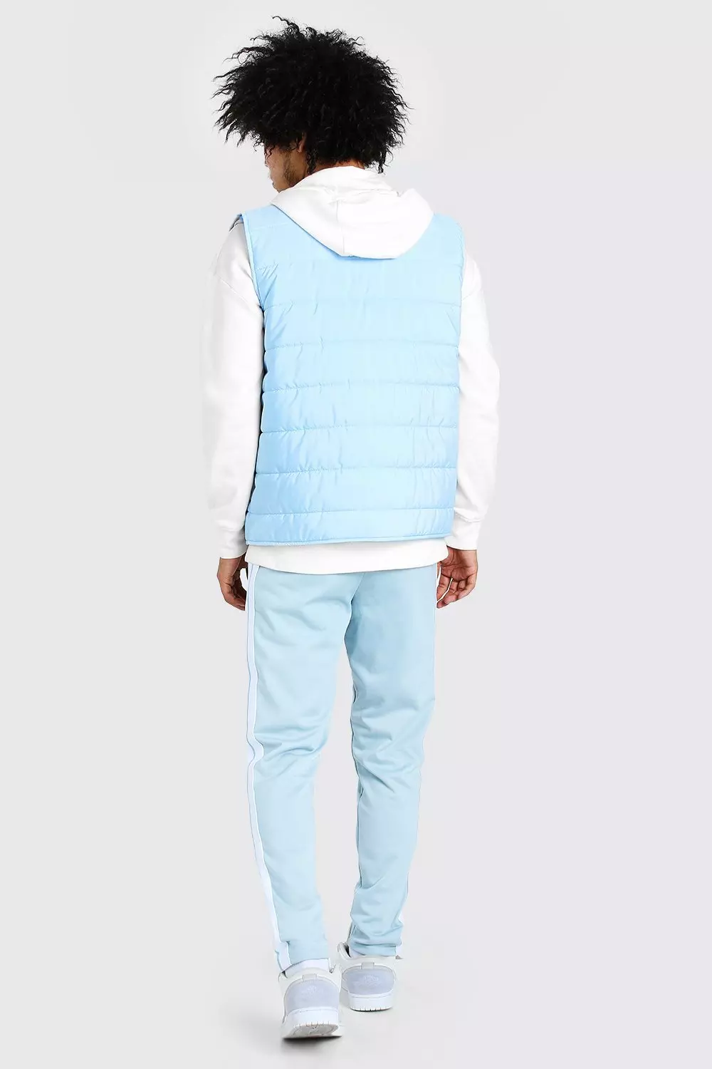 Gilet bleu pastel hot sale